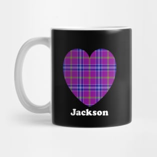 The JACKSON Family Tartan 'Love Heart' Design Mug
